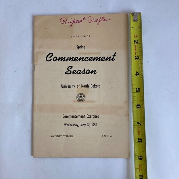 Vintage 1950 University of North Dakota Spring Commencement Program Book UND - Picture 2 of 10